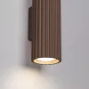 LED fali spotlámpa 2x GU10 barna minimalista kialakítású hengeres bordázott Deep Space SL.2347 Sollux