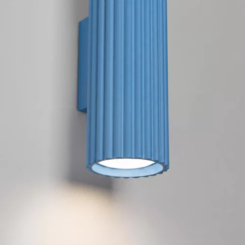 LED fali spotlámpa 2x GU10 világoskék minimalista kialakítású hengeres bordázott Deep Space SL.2348 Sollux