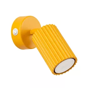   LED fali spotlámpa GU10 sárga minimalista kialakítású hengeres bordázott Deep Space SL.2356 Sollux