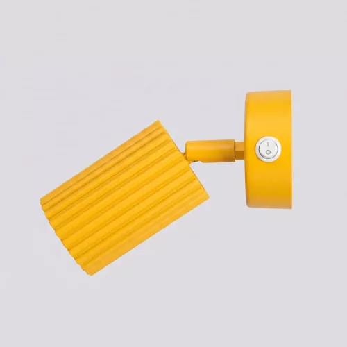 LED fali spotlámpa GU10 sárga minimalista kialakítású hengeres bordázott Deep Space SL.2356 Sollux