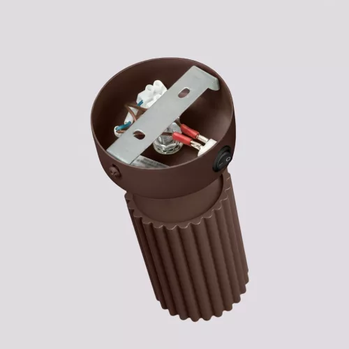 LED fali spotlámpa GU10 barna minimalista kialakítású hengeres bordázott Deep Space SL.2370 Sollux