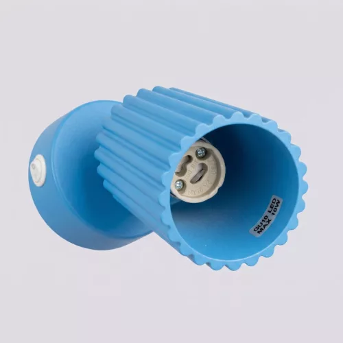 LED fali spotlámpa GU10 világoskék minimalista kialakítású hengeres bordázott Deep Space SL.2377 Sollux