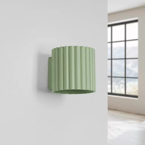 LED fali spotlámpa G9 zsályazöld minimalista kialakítású hengeres Aura Deep Space SL.2410 Sollux