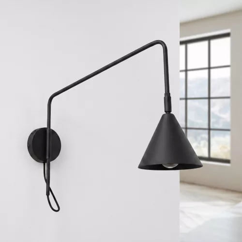 LED fali spotlámpa E14 fekete modern Nox Crimson SL.2492 Sollux