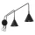 LED fali spotlámpa 2x E14 fekete modern Nox Crimson SL.2507 Sollux