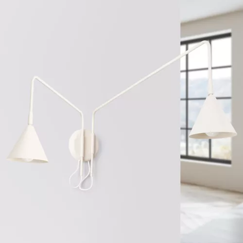 LED fali spotlámpa 2x E14 bézs modern Nox Crimson SL.2509 Sollux