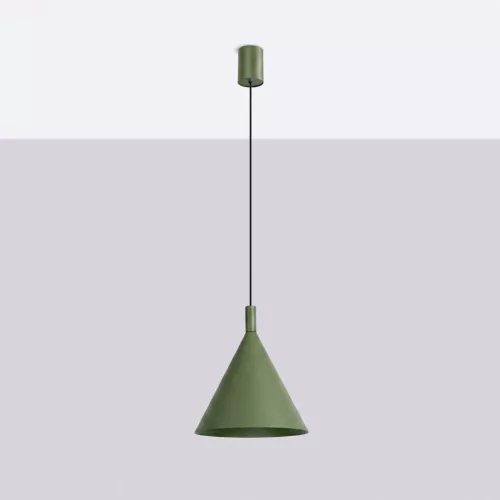LED függesztett mennyezeti lámpatest E27 olívazöld modern Nox Crimson SL.2525 Sollux