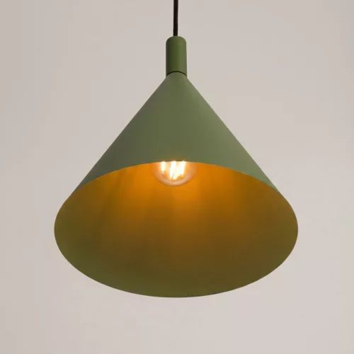 LED függesztett mennyezeti lámpatest E27 olívazöld modern Nox Crimson SL.2525 Sollux