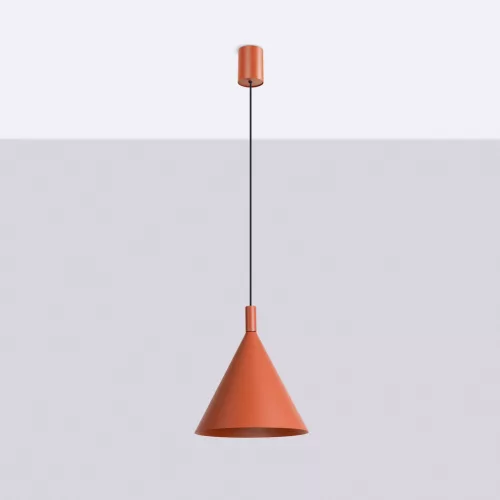LED függesztett mennyezeti lámpatest E27 okker piros modern Nox Crimson SL.2526 Sollux