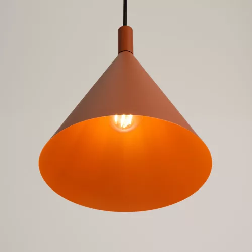 LED függesztett mennyezeti lámpatest E27 okker piros modern Nox Crimson SL.2526 Sollux