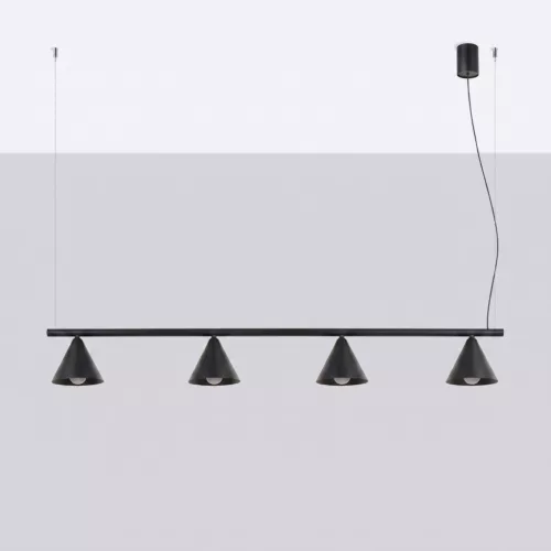 LED függesztett mennyezeti lámpa 4x E14 fekete modern Nox Crimson SL.2552 Sollux