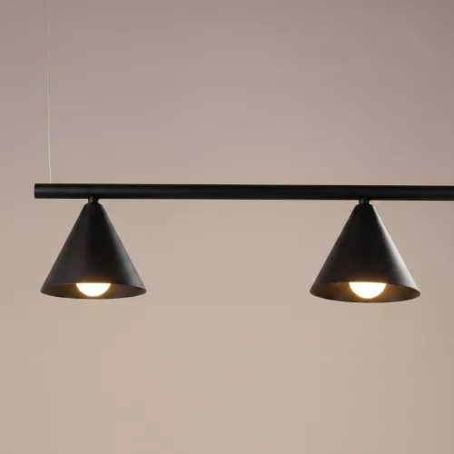 LED függesztett mennyezeti lámpa 4x E14 fekete modern Nox Crimson SL.2552 Sollux