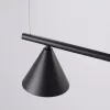 LED függesztett mennyezeti lámpa 4x E14 fekete modern Nox Crimson SL.2552 Sollux