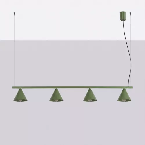 LED függesztett mennyezeti lámpa 4x E14 olívazöld modern Nox Crimson SL.2555 Sollux