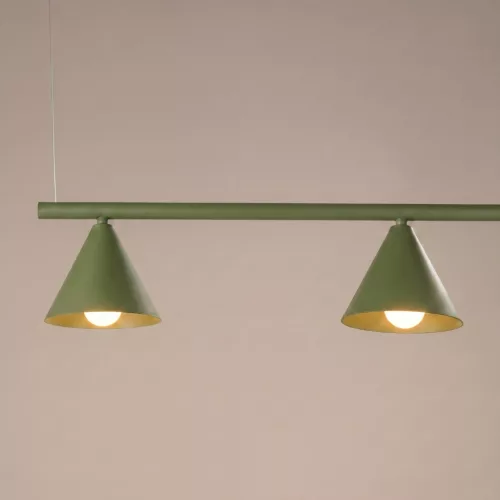 LED függesztett mennyezeti lámpa 4x E14 olívazöld modern Nox Crimson SL.2555 Sollux