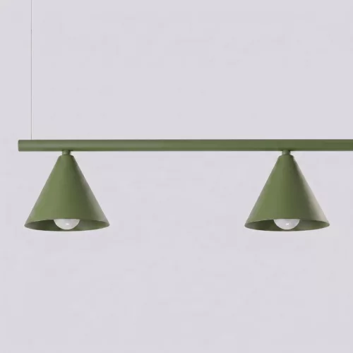 LED függesztett mennyezeti lámpa 4x E14 olívazöld modern Nox Crimson SL.2555 Sollux