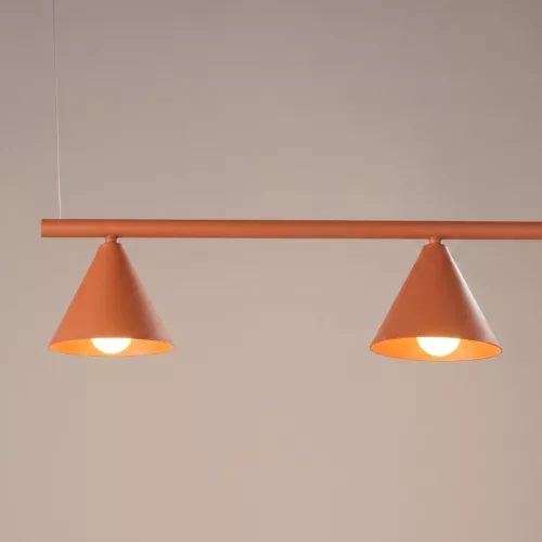 LED függesztett mennyezeti lámpa 4x E14 okker piros modern Nox Crimson SL.2556 Sollux