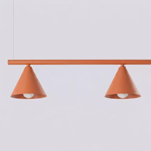 LED függesztett mennyezeti lámpa 4x E14 okker piros modern Nox Crimson SL.2556 Sollux