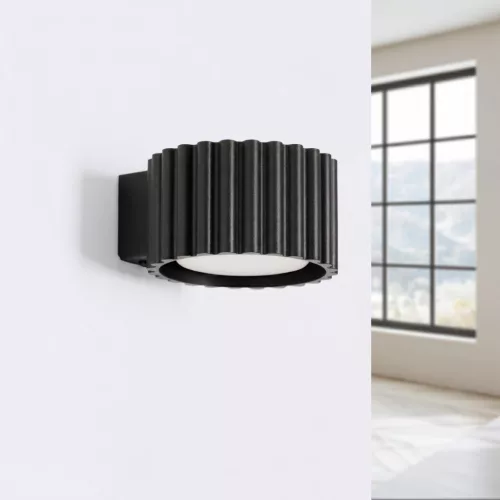 LED fali spotlámpa Gx53 fekete minimalista kialakítású hengeres Aura Deep Space SL.2613 Sollux