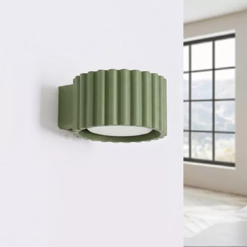 LED fali spotlámpa Gx53 zöld olívazöld minimalista kialakítású hengeres Aura Deep Space SL.2615 Sollux