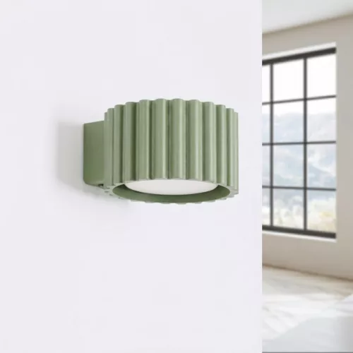 LED fali spotlámpa Gx53 zsályazöld minimalista kialakítású hengeres Aura Deep Space SL.2623 Sollux