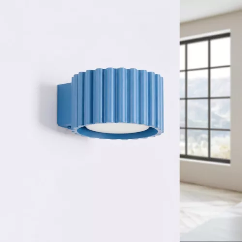 LED fali spotlámpa Gx53 világoskék minimalista kialakítású hengeres Aura Deep Space SL.2627 Sollux