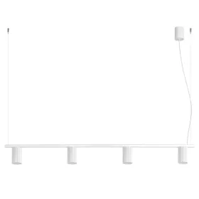   LED függesztett mennyezeti spotlámpa 4x GU10 fehér minimalista kialakítású hengeres bordázott Deep Space SL.2711 Sollux