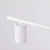 LED függesztett mennyezeti spotlámpa 4x GU10 fehér minimalista kialakítású hengeres bordázott Deep Space SL.2711 Sollux