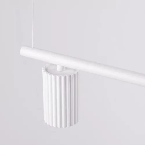 LED függesztett mennyezeti spotlámpa 4x GU10 fehér minimalista kialakítású hengeres bordázott Deep Space SL.2711 Sollux