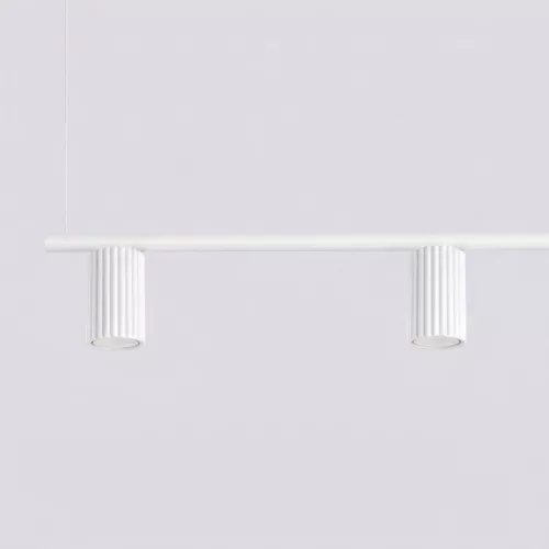 LED függesztett mennyezeti spotlámpa 4x GU10 fehér minimalista kialakítású hengeres bordázott Deep Space SL.2711 Sollux