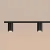 LED függesztett mennyezeti spotlámpa 4x GU10 fekete minimalista kialakítású hengeres bordázott Deep Space SL.2712 Sollux