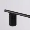 LED függesztett mennyezeti spotlámpa 4x GU10 fekete minimalista kialakítású hengeres bordázott Deep Space SL.2712 Sollux