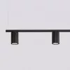 LED függesztett mennyezeti spotlámpa 4x GU10 fekete minimalista kialakítású hengeres bordázott Deep Space SL.2712 Sollux
