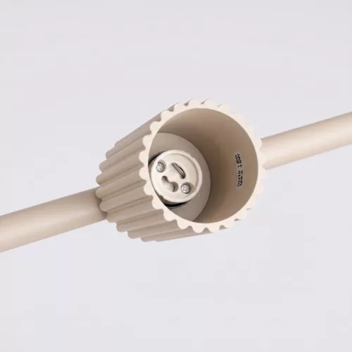 LED függesztett mennyezeti spotlámpa 4x GU10 bézs minimalista kialakítású hengeres bordázott Deep Space SL.2713 Sollux