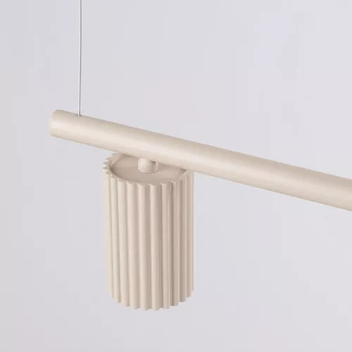 LED függesztett mennyezeti spotlámpa 4x GU10 bézs minimalista kialakítású hengeres bordázott Deep Space SL.2713 Sollux