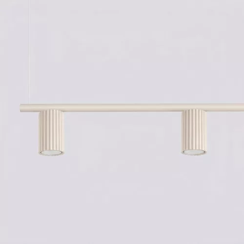 LED függesztett mennyezeti spotlámpa 4x GU10 bézs minimalista kialakítású hengeres bordázott Deep Space SL.2713 Sollux