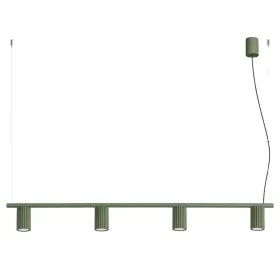   LED függesztett mennyezeti spotlámpa 4x GU10 olívazöld minimalista kialakítású hengeres bordázott Deep Space SL.2714 Sollux