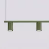 LED függesztett mennyezeti spotlámpa 4x GU10 olívazöld minimalista kialakítású hengeres bordázott Deep Space SL.2714 Sollux