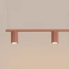 LED függesztett mennyezeti spotlámpa 4x GU10 okker piros minimalista kialakítású hengeres bordázott Deep Space SL.2715 Sollux