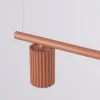 LED függesztett mennyezeti spotlámpa 4x GU10 okker piros minimalista kialakítású hengeres bordázott Deep Space SL.2715 Sollux