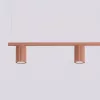 LED függesztett mennyezeti spotlámpa 4x GU10 okker piros minimalista kialakítású hengeres bordázott Deep Space SL.2715 Sollux