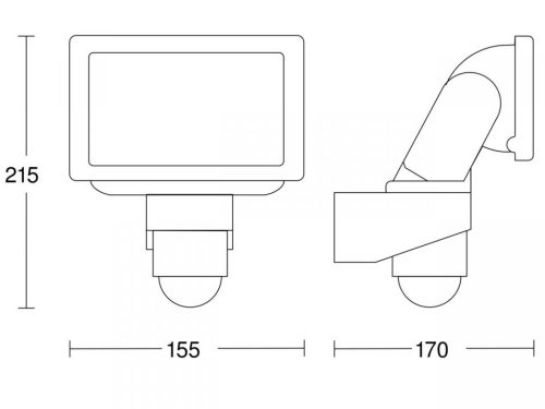 LED-es reflektor 14.7W 1375lm 4000K IP44 mozgás- és szürkület érzékelővel LS 150 Steinel