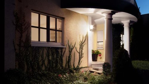 Kerti lámpa Magasság fali lámpa L 190 S E27 IP44 Érzékelő Fekete Steinel