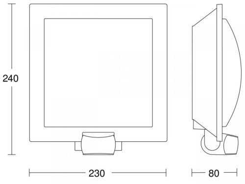 Kerti lámpa Magasság fali lámpa L 20 E27 IP44 Érzékelő Ezüst Steinel