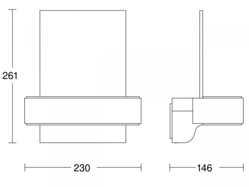 LED kerti lámpa világító házszám fali lámpa L 820 iHF Connect IP44 12.5W 3000K érzékelő + Bluetooth antracit acél
