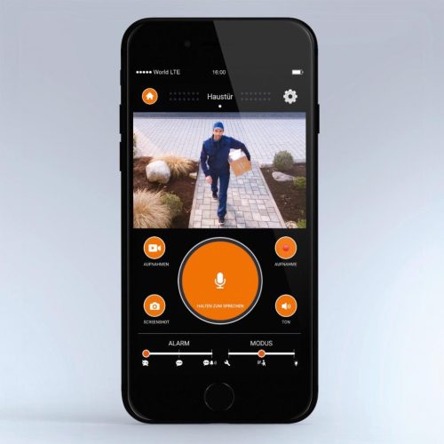 Kerti lámpa emelő fali lámpa L 620 CAM LED IP44 13.5W 3000K érzékelő + kamera antracit acél