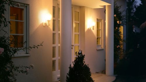 Kerti lámpa Magasság fali lámpa L 560 S E27 IP44 Érzékelő Fekete Steinel