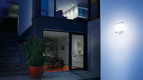 Kerti lámpa emelő fali lámpa L 20 E27 IP44 érzékelő antracit acél