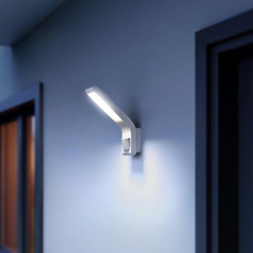 LED-es reflektor 7.2W 720lm 4000K IP44 fehér mozgás- és alkony érzékelővel XLED vékony Steinel