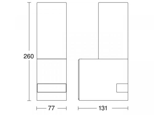 Kerti lámpa magassági fali lámpa L 605 LED IP44 9.5W 3000K érzékelő antracit acél